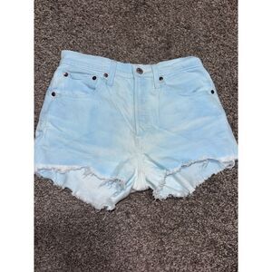 Levi's 501 Denim High Rise Light Wash Shorts